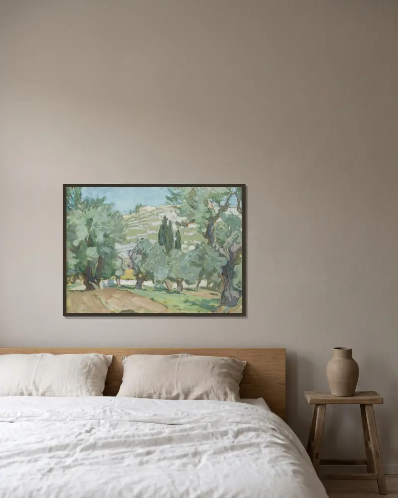 Studie aus Jerusalem von Anna Boberg gerahmt an einer Wand