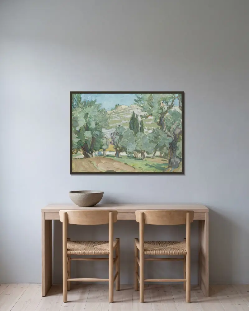 Studie aus Jerusalem von Anna Boberg gerahmt an einer Wand