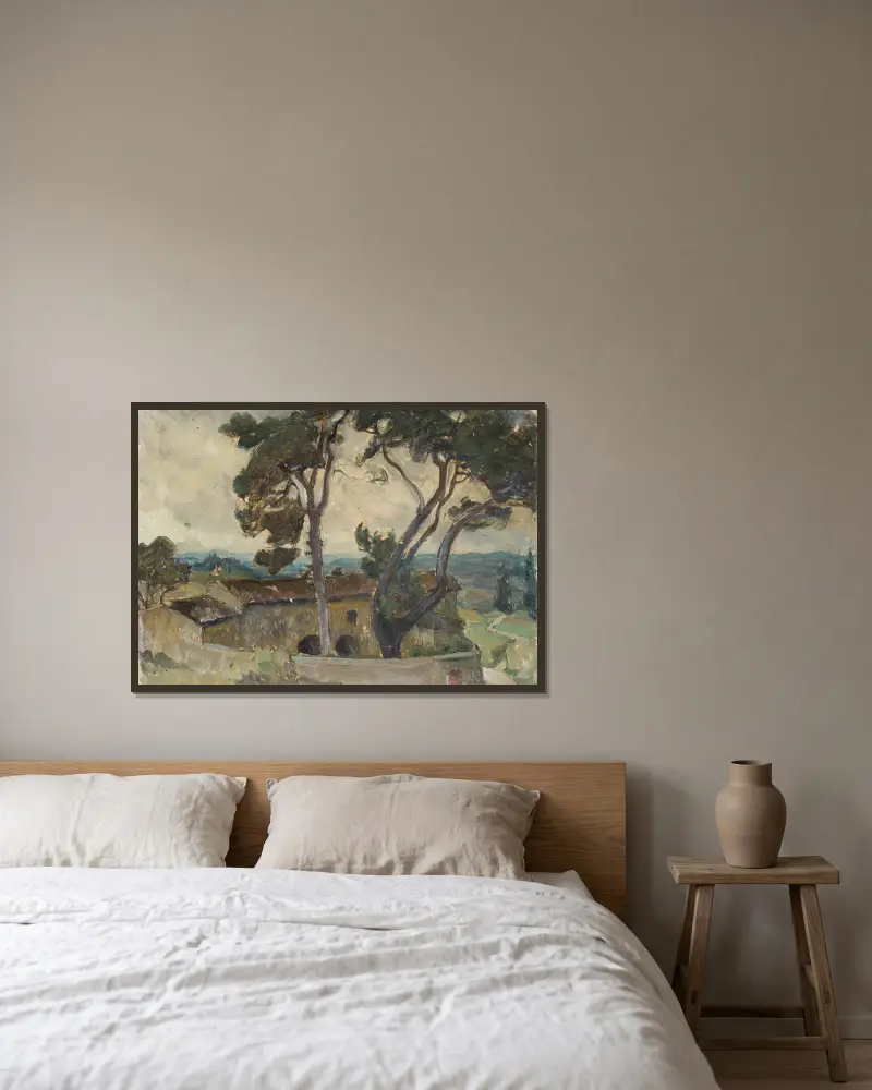 Studie aus Spoleto, Italien von Anna Boberg gerahmt an einer Wand