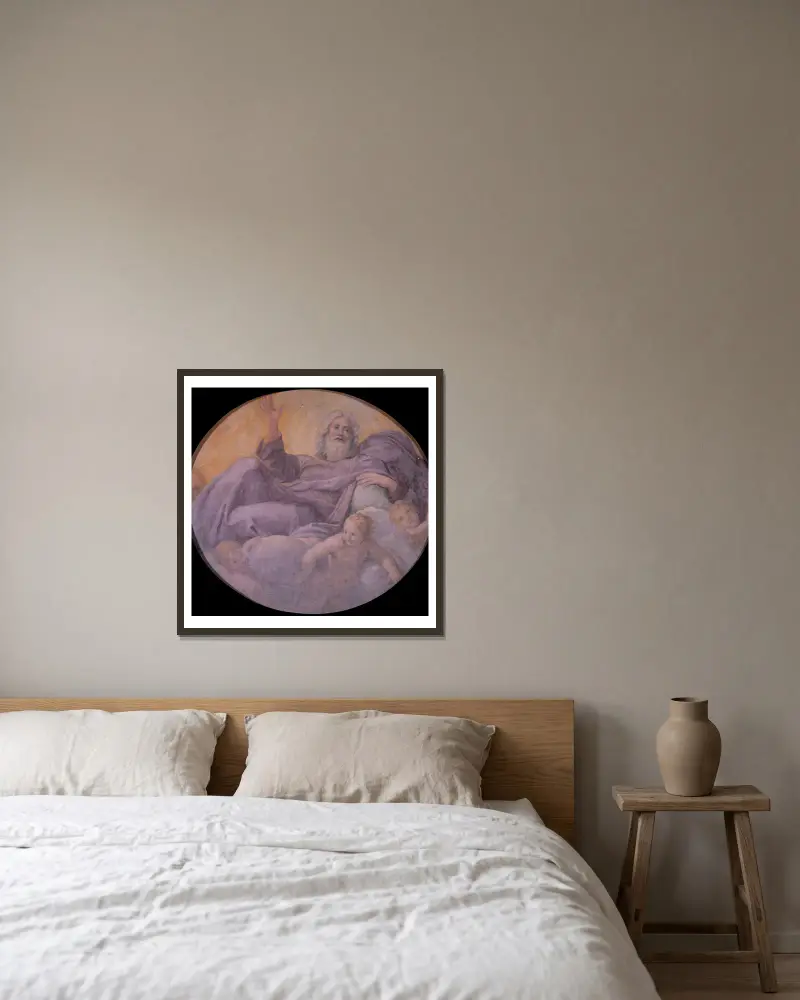 Ewiger Vater von Annibale Carracci gerahmt an einer Wand