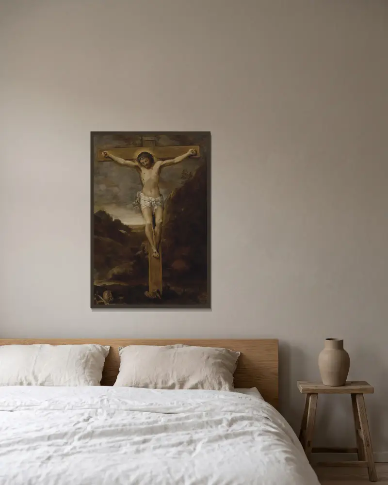 Ukřižování, Annibale Carracci v rámu na stěně