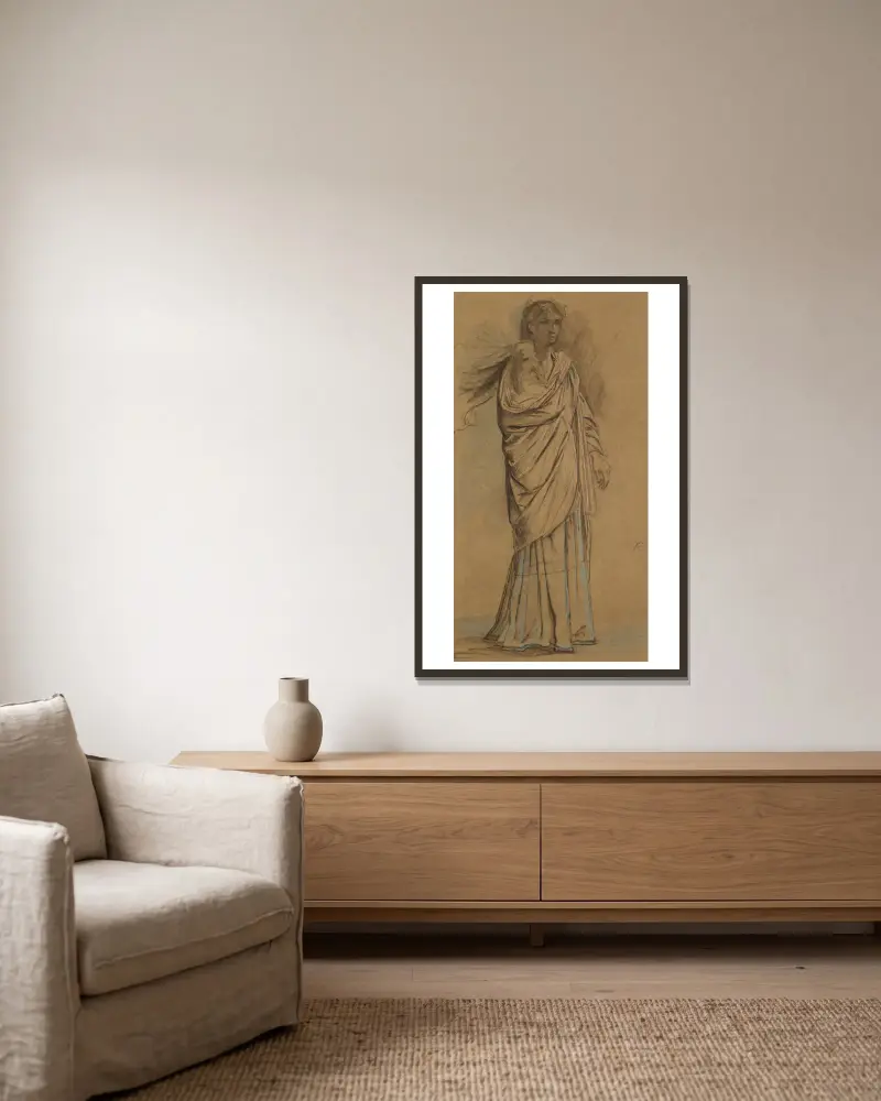Médea s mladším synem spícím v náručí, Anselm Feuerbach v rámu na stěně