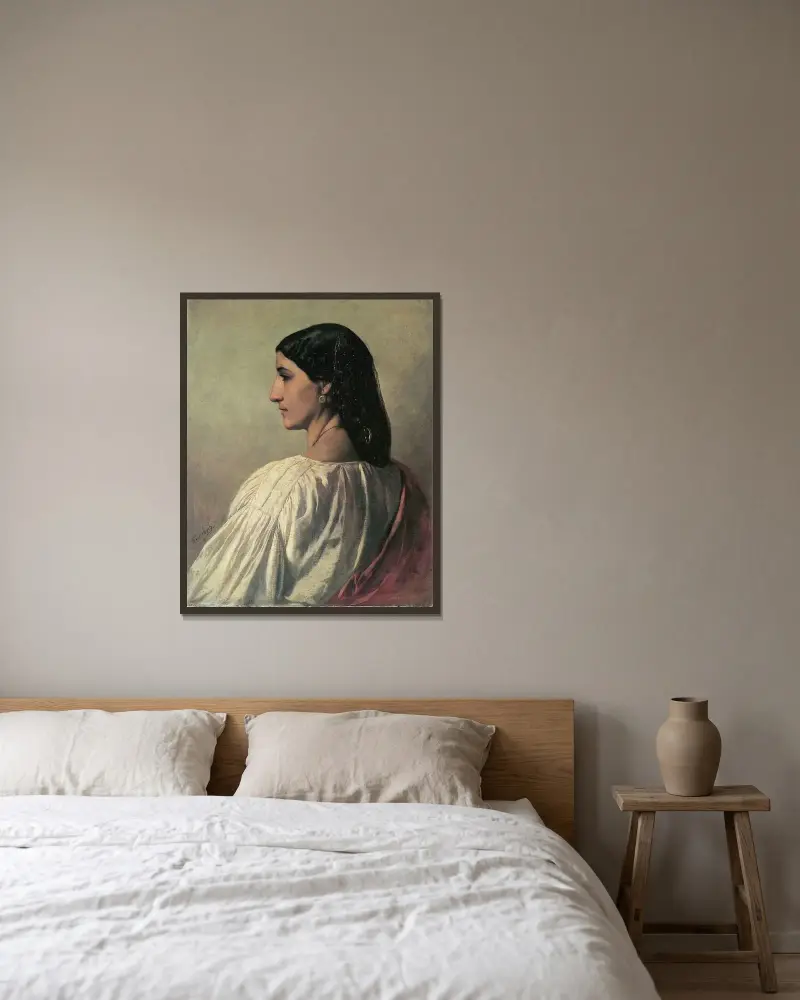 Nanna av Anselm Feuerbach inramad på en vägg