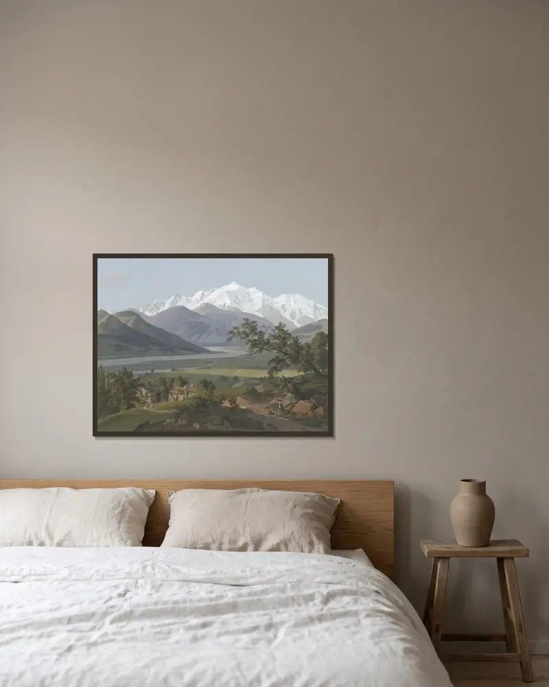 Vue du Mont-Blanc prise près de Salanche av Jean-Antoine Linck inramad på en vägg
