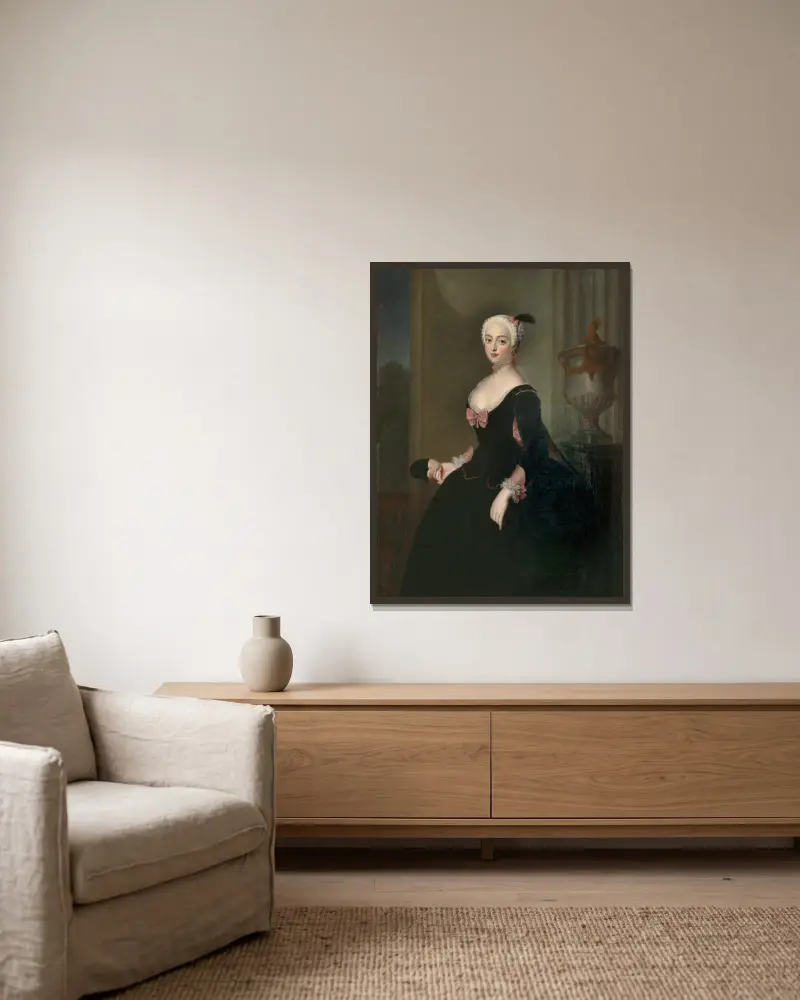 Anna Elisabet von der Schulenburg von Antoine Pesne gerahmt an einer Wand