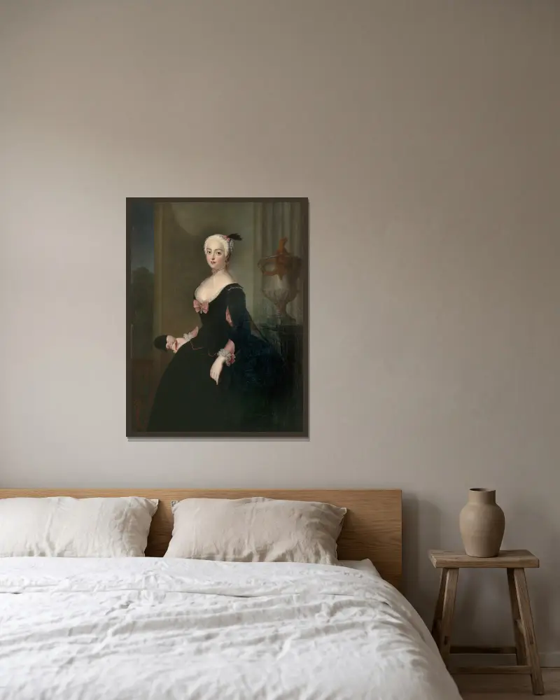 Anna Elisabet von der Schulenburg von Antoine Pesne gerahmt an einer Wand