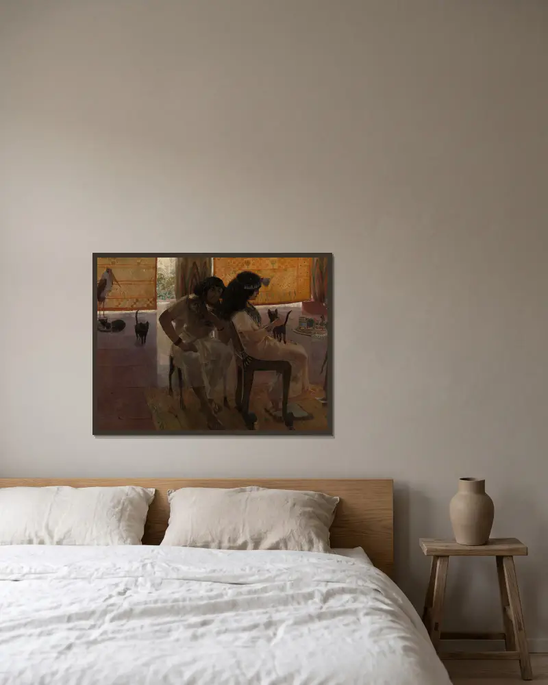 De tijd van de farao’s av Georges Antoine Rochegrosse inramad på en vägg