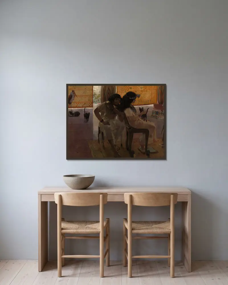 De tijd van de farao’s av Georges Antoine Rochegrosse inramad på en vägg