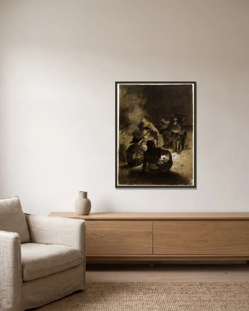 Entrée de Hacket von Georges Antoine Rochegrosse gerahmt an einer Wand
