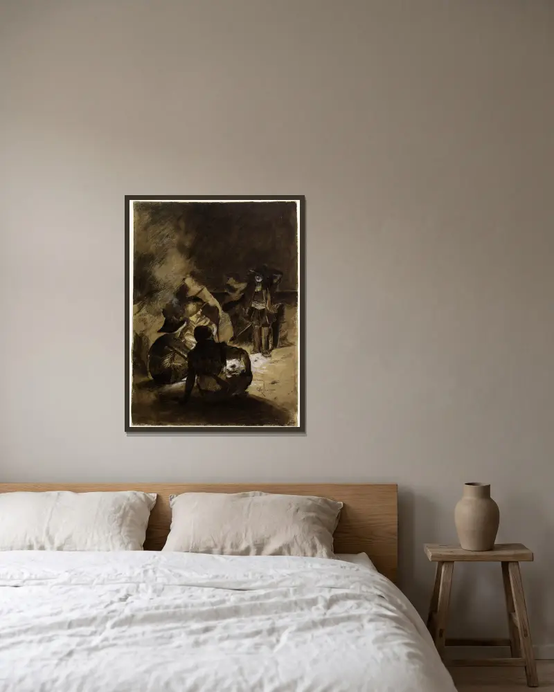 Entrée de Hacket von Georges Antoine Rochegrosse gerahmt an einer Wand