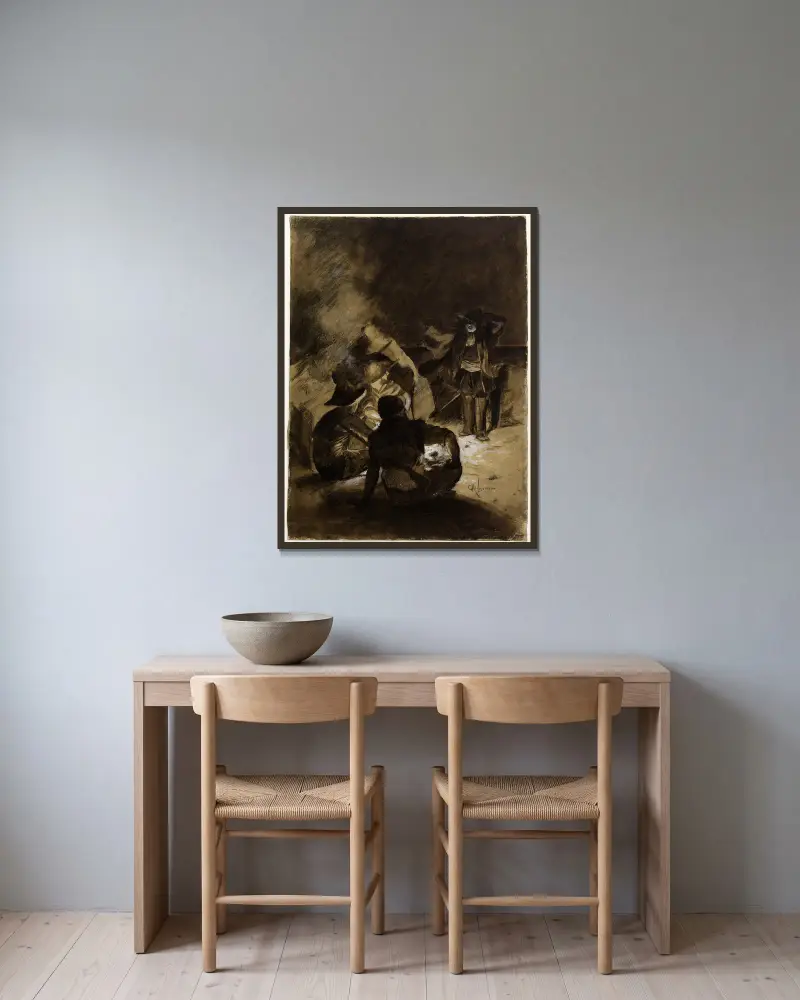 Entrée de Hacket von Georges Antoine Rochegrosse gerahmt an einer Wand