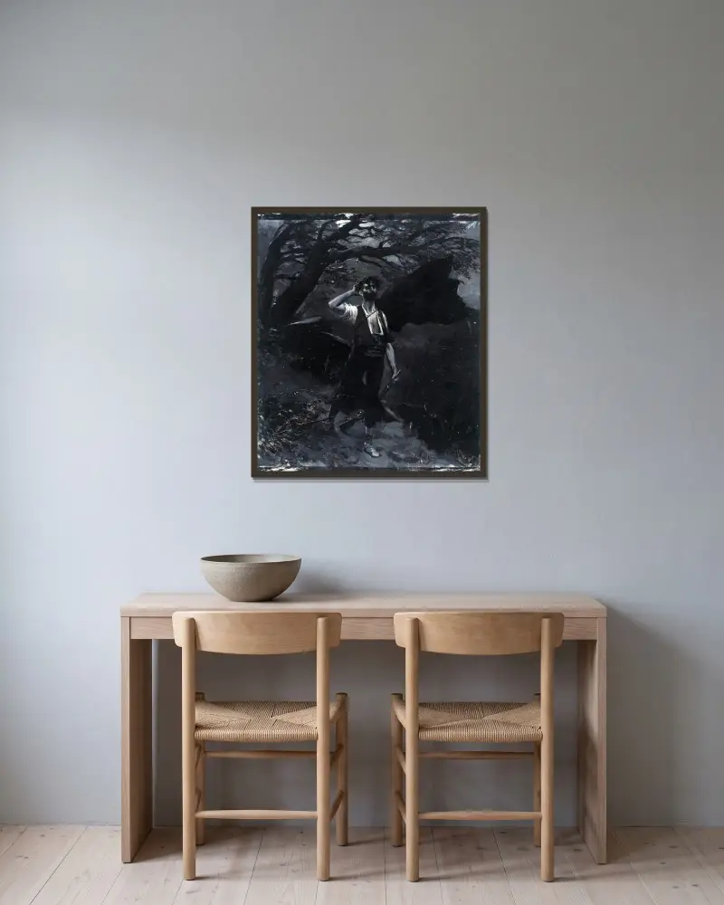 Gastibelza av Georges Antoine Rochegrosse inramad på en vägg