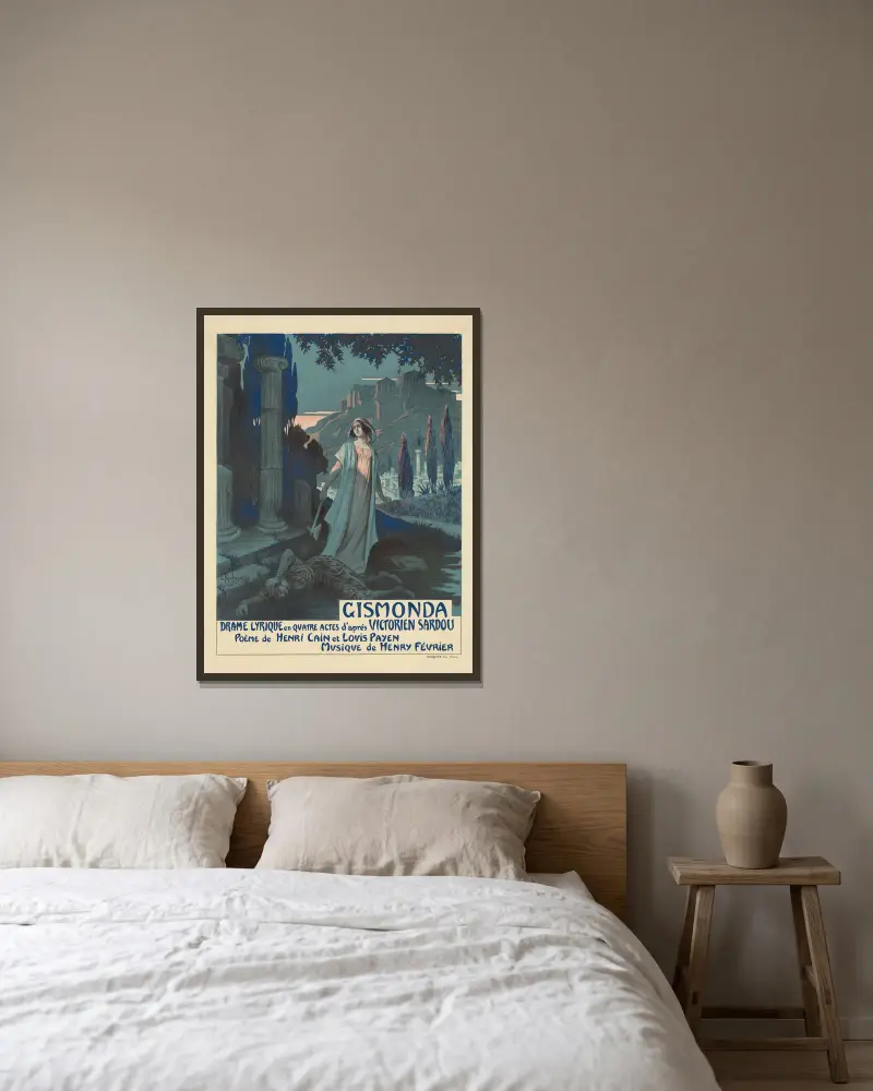 Gismonda, 1919 – nr 2, Georges Antoine Rochegrosse w ramie na ścianie