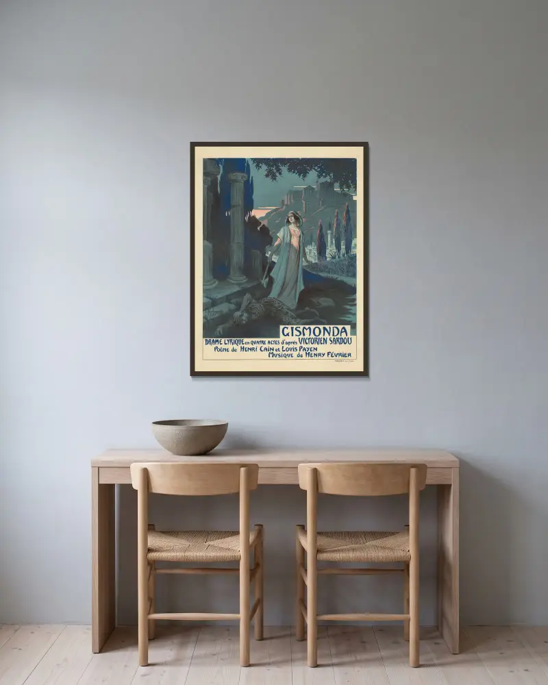 Gismonda, 1919 – nr 2, Georges Antoine Rochegrosse w ramie na ścianie