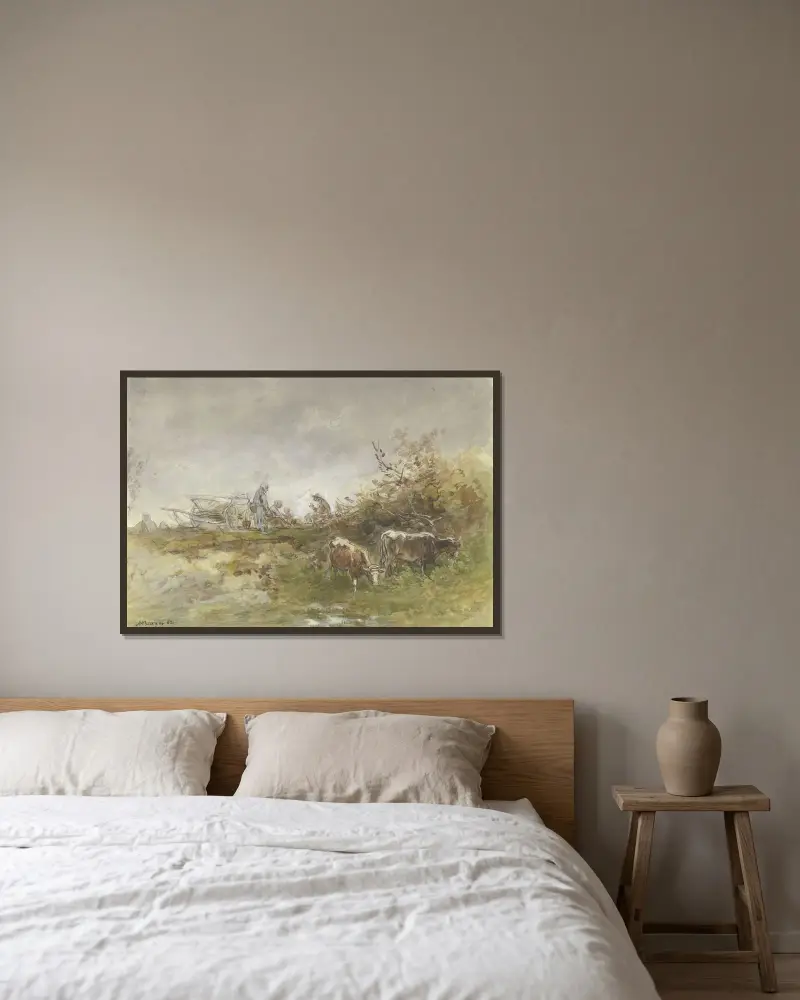 Rast auf dem Feld von Anton Burger gerahmt an einer Wand