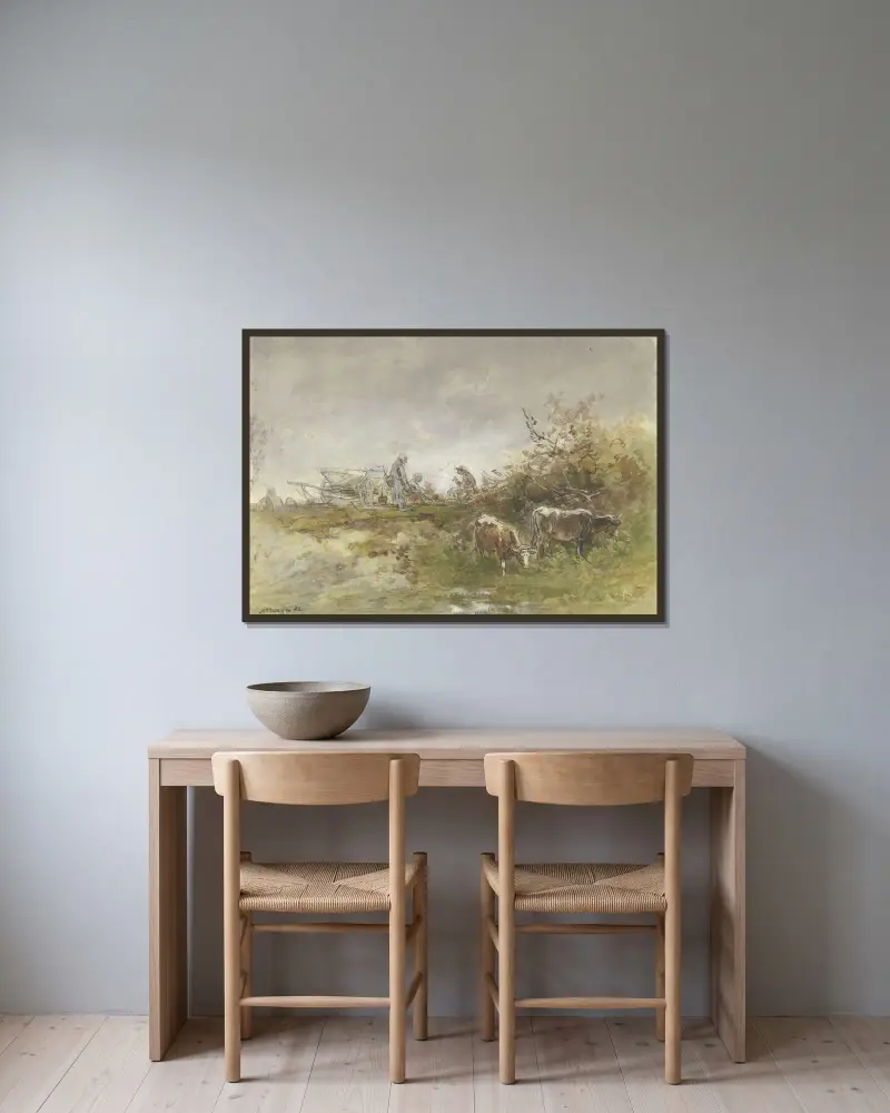 Rast auf dem Feld von Anton Burger gerahmt an einer Wand