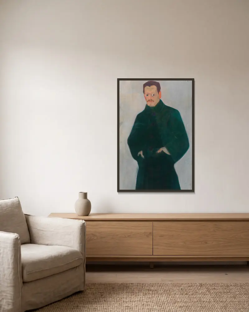 Andreas Thom, Schriftsteller von Anton Faistauer gerahmt an einer Wand
