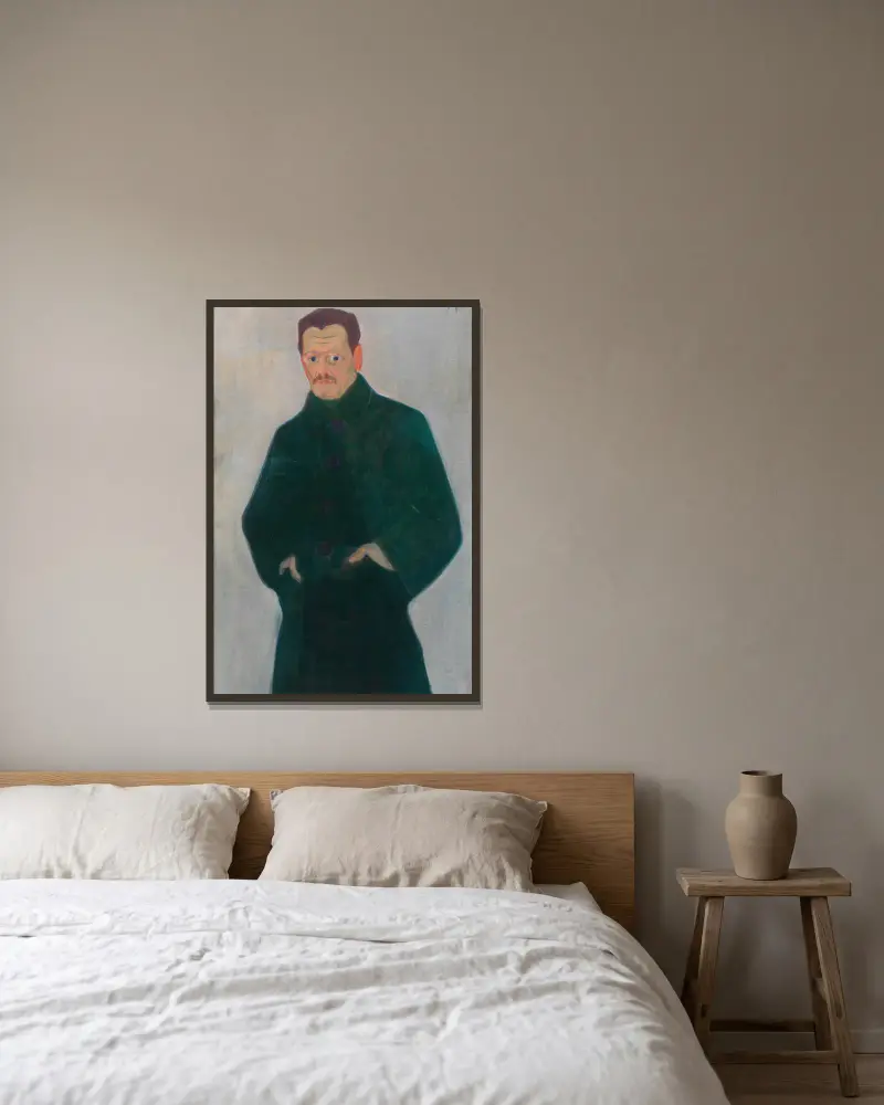 Andreas Thom, Schriftsteller von Anton Faistauer gerahmt an einer Wand