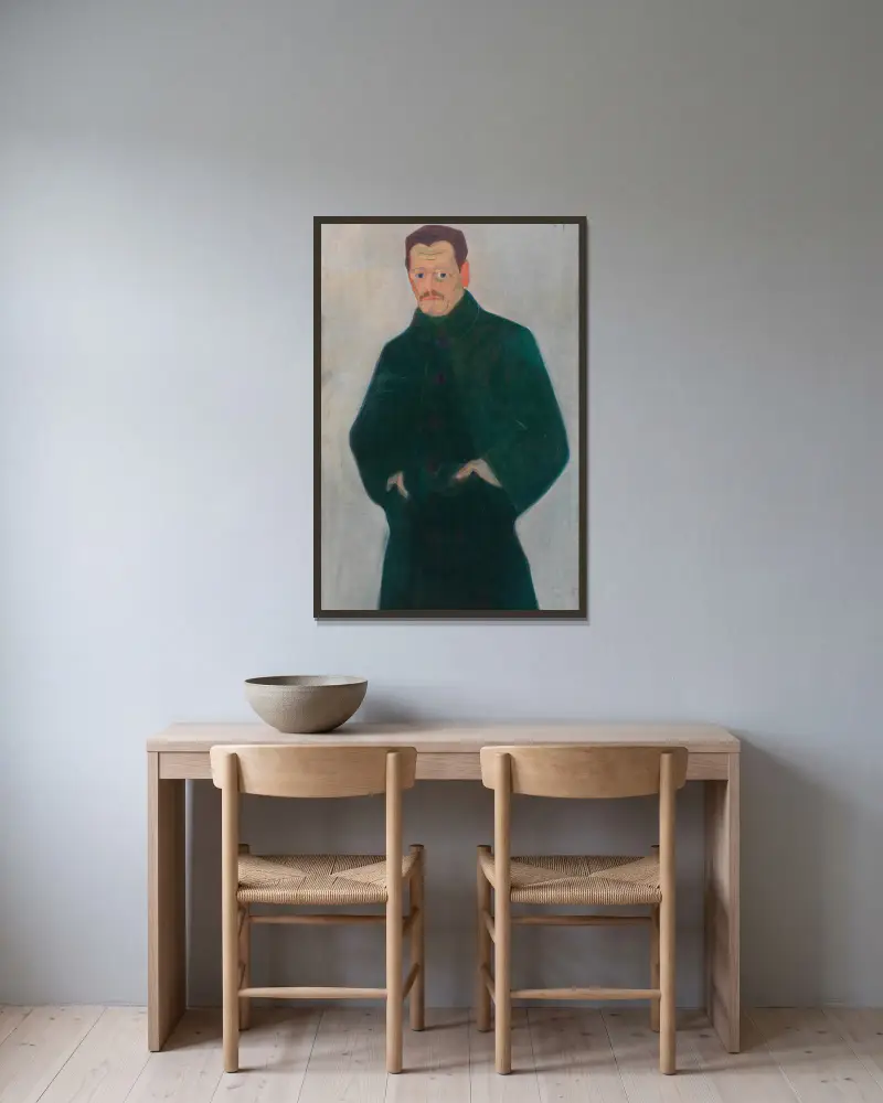 Andreas Thom, Schriftsteller von Anton Faistauer gerahmt an einer Wand