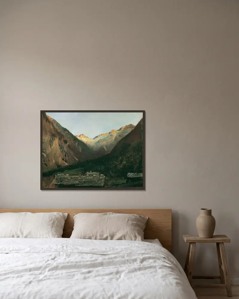 Abend in der Prossau bei Gastein av Anton Romako inramad på en vägg