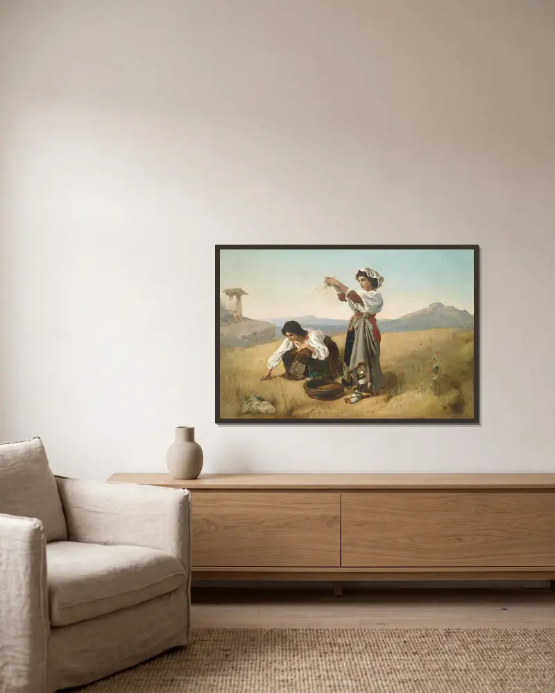 Nach der Ernte von Anton Romako gerahmt an einer Wand