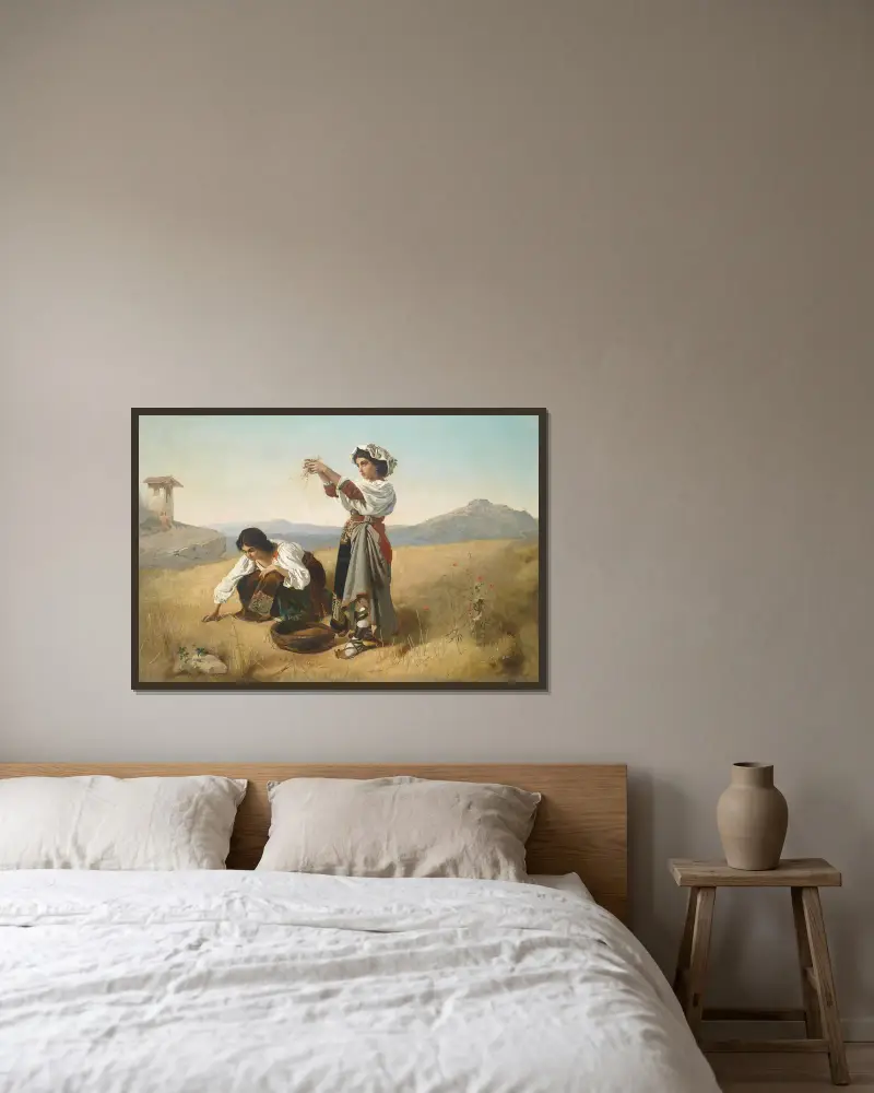 Nach der Ernte von Anton Romako gerahmt an einer Wand