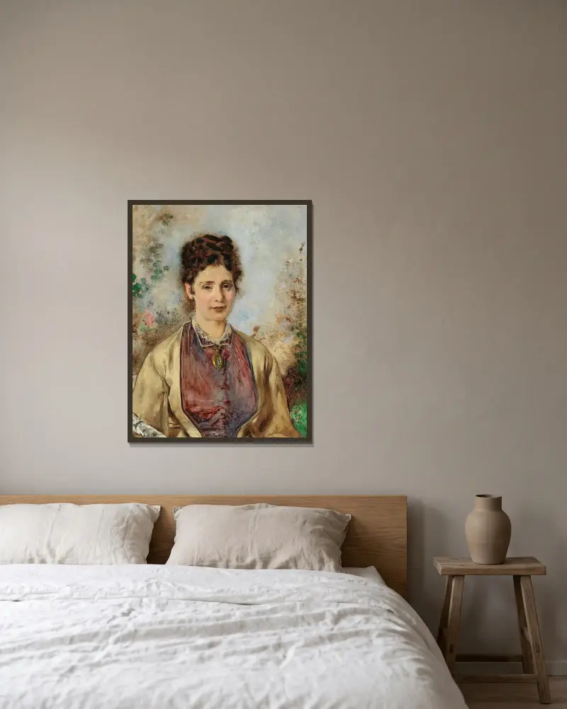 Porträt Bücher Therese von Anton Romako gerahmt an einer Wand