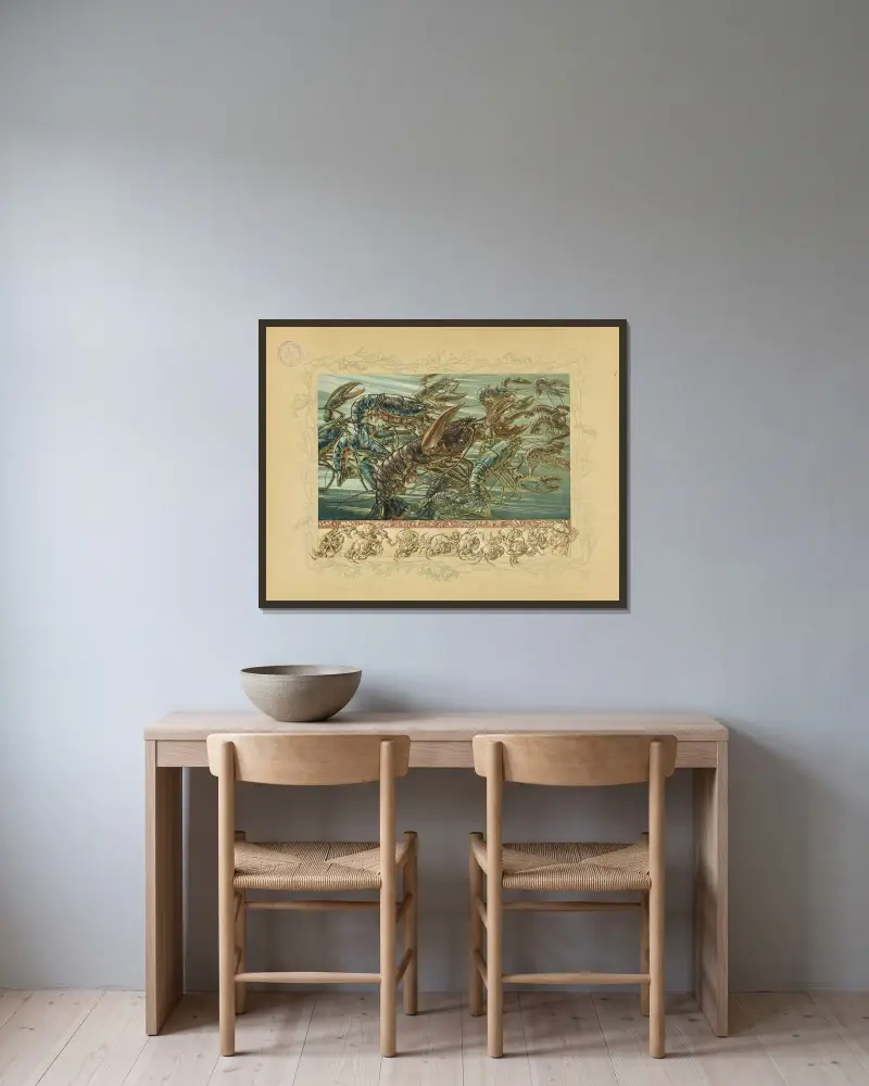 Das Thier in der decorativen Kunst Pl.03 av Anton Seder inramad på en vägg