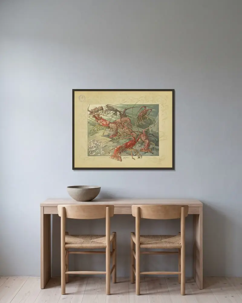 Das Thier in der decorativen Kunst Pl.10 av Anton Seder inramad på en vägg
