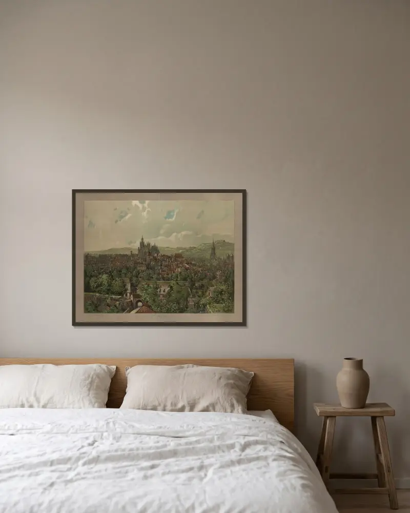 Metz von Anton Seder gerahmt an einer Wand