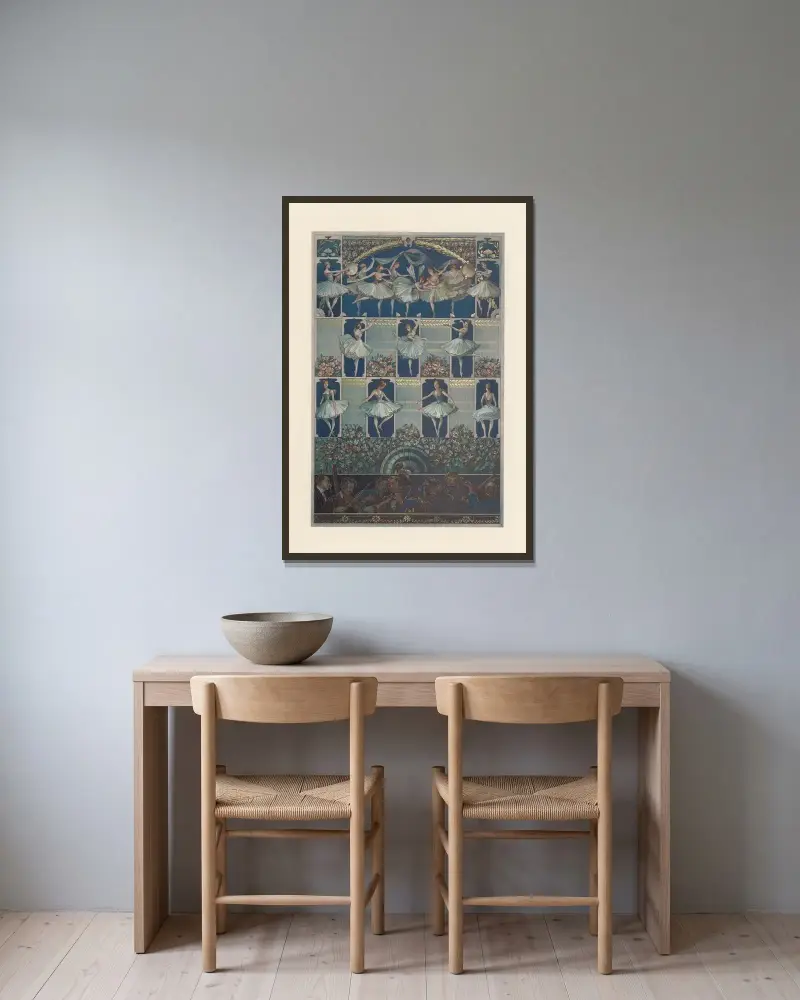 Naturalistische Decorationsmalereien Pl.7 av Anton Seder inramad på en vägg