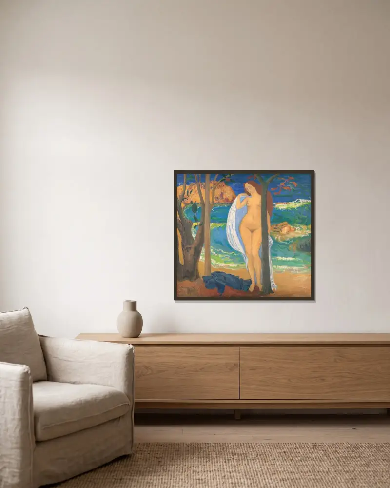 Medelhavet av Aristide Maillol inramad på en vägg