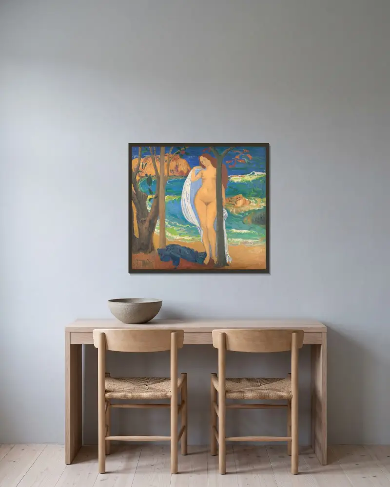 Medelhavet av Aristide Maillol inramad på en vägg