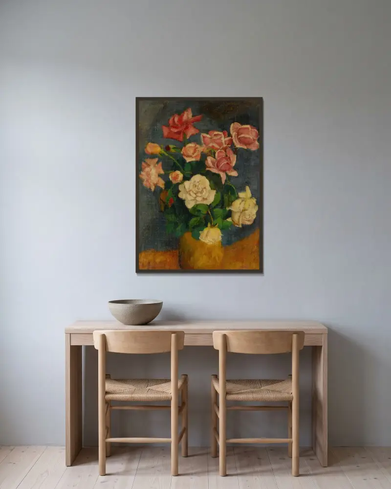 Rosvas av Aristide Maillol inramad på en vägg