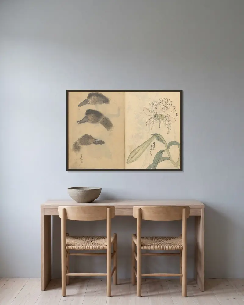 Szkicownik Pl.014, Ariyoshi Kondo w ramie na ścianie