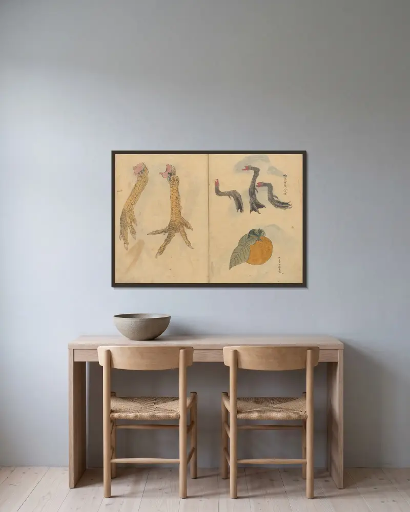 Sketchbook Pl.038 av Ariyoshi Kondo inramad på en vägg