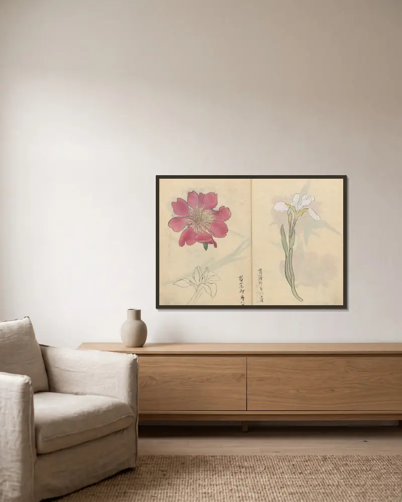 Sketchbook Pl.071 av Ariyoshi Kondo inramad på en vägg
