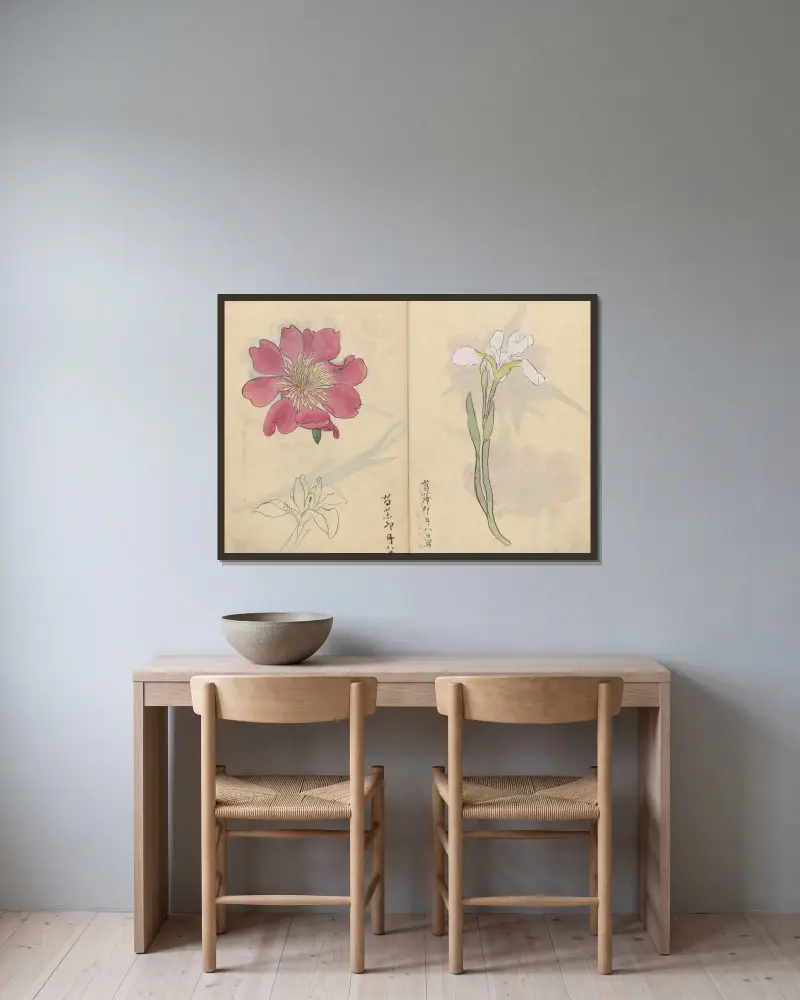 Sketchbook Pl.071 av Ariyoshi Kondo inramad på en vägg