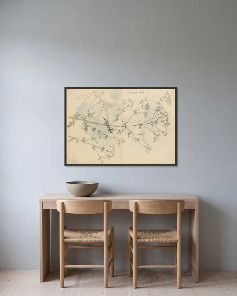 Sketchbook Pl.087 av Ariyoshi Kondo inramad på en vägg