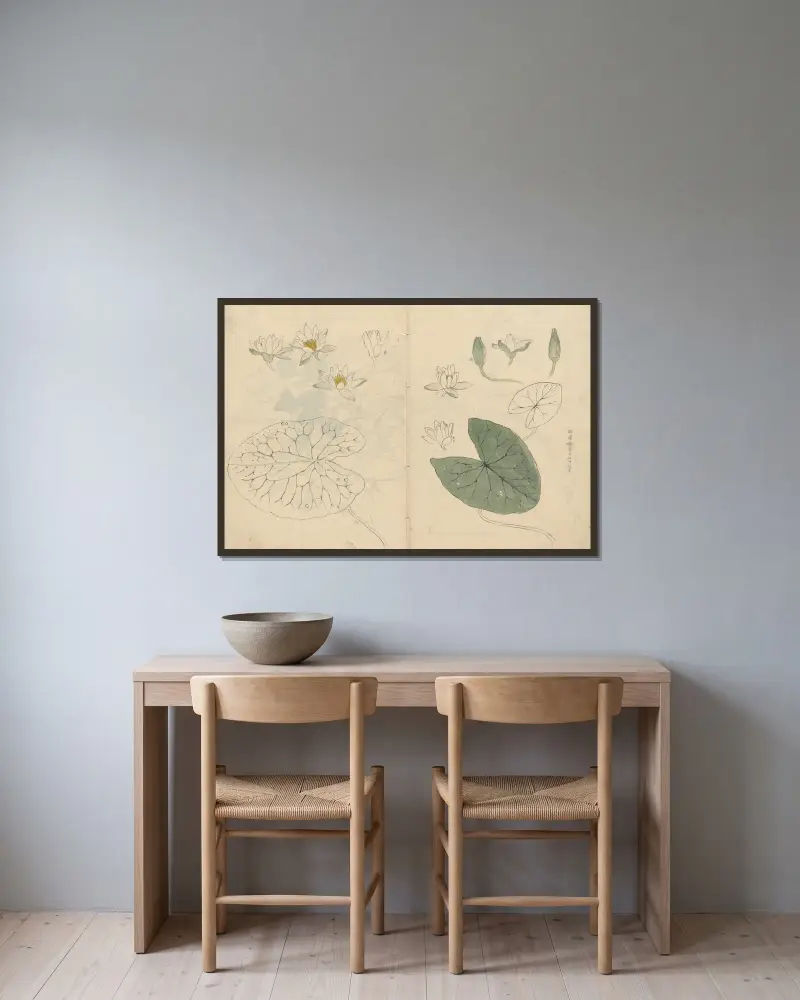 Sketchbook Pl.100 av Ariyoshi Kondo inramad på en vägg