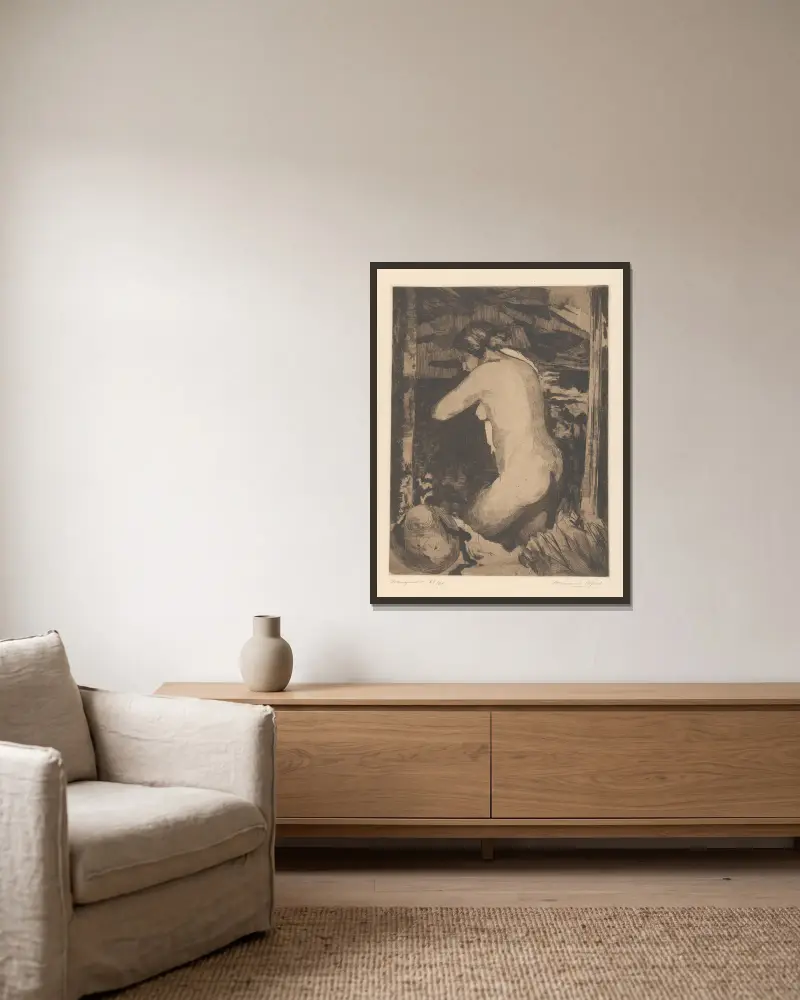 Badende von Armand Apol gerahmt an einer Wand