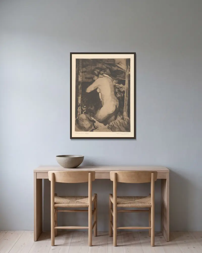 Badende von Armand Apol gerahmt an einer Wand