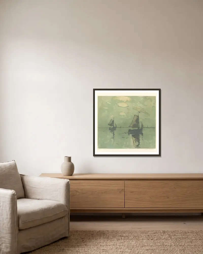 Marine von Armand Apol gerahmt an einer Wand