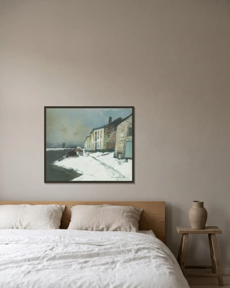 Landschaft von Armand Apol gerahmt an einer Wand