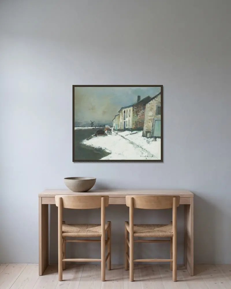 Landschaft von Armand Apol gerahmt an einer Wand