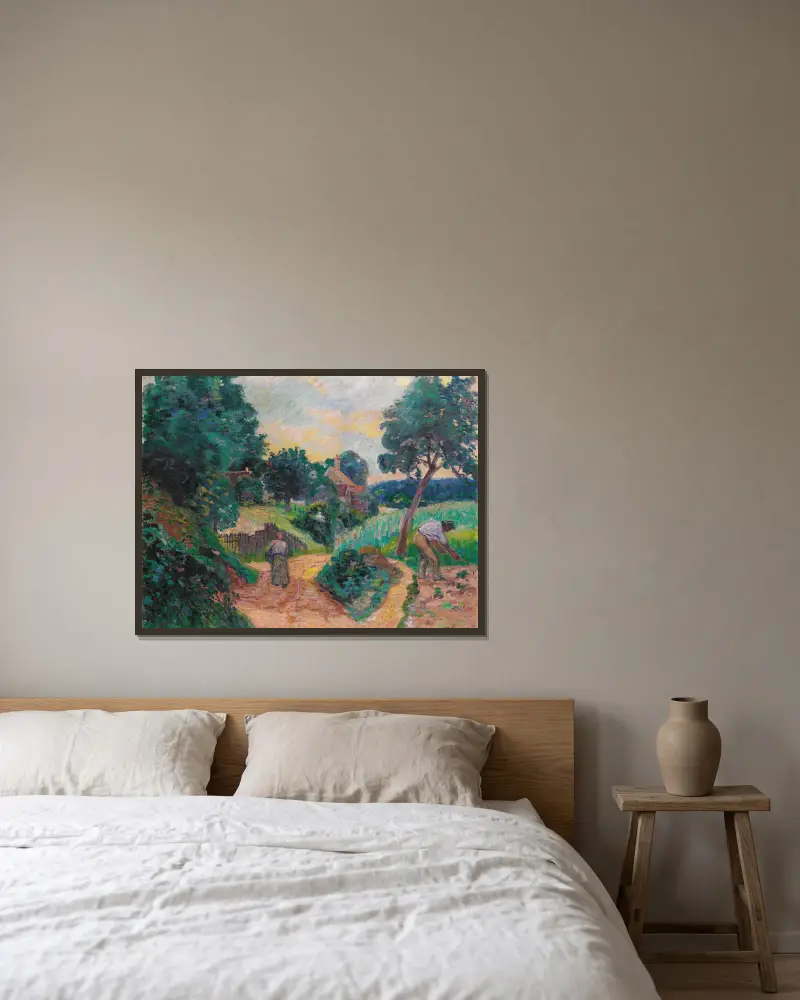 Chemin Des Carrières À Miregaudon av Armand Guillaumin inramad på en vägg