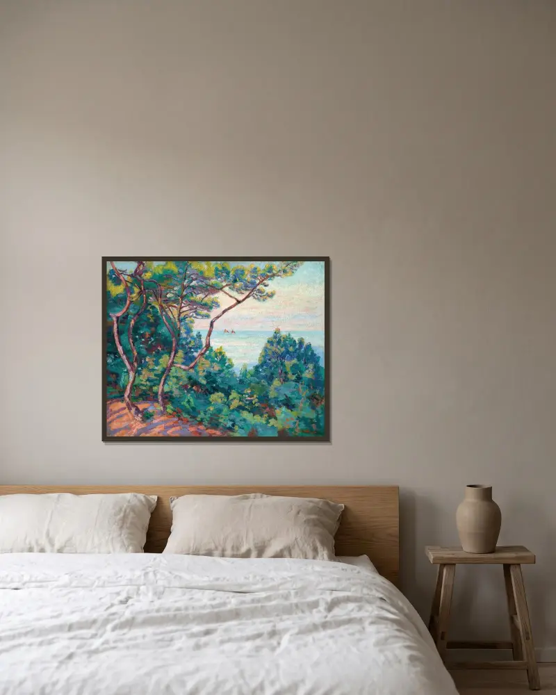 Küste von Esterel von Armand Guillaumin gerahmt an einer Wand