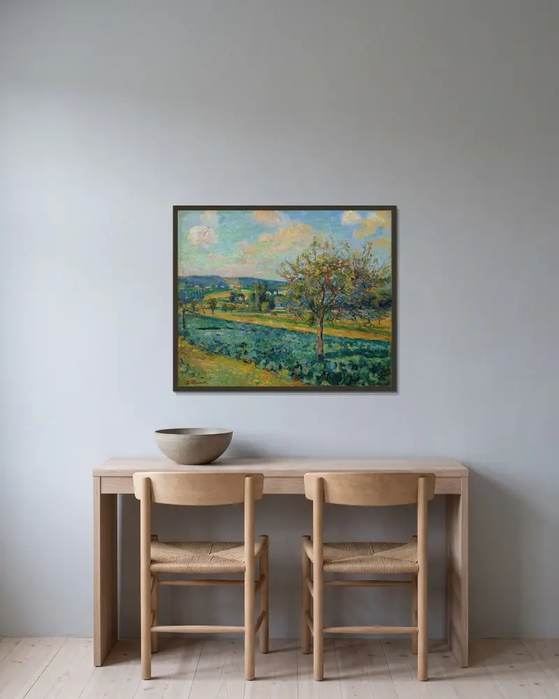 Damiette av Armand Guillaumin inramad på en vägg