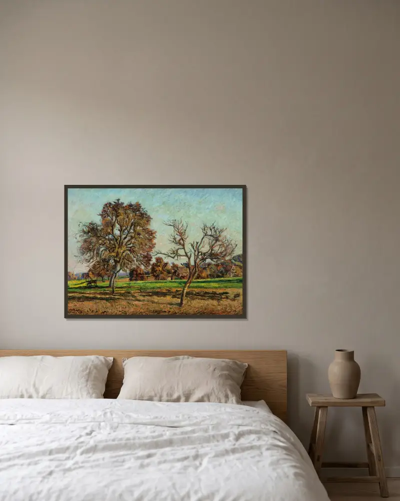Damiette, Sommer zur Zeit des Heiligen Martin von Armand Guillaumin gerahmt an einer Wand