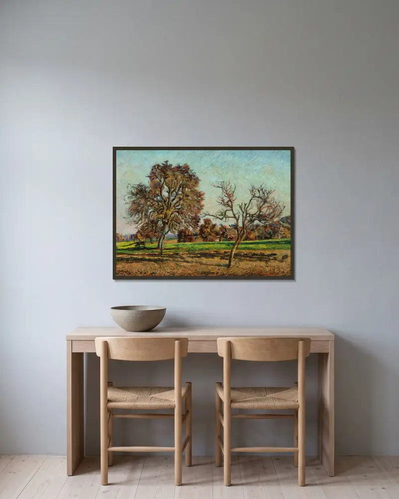 Damiette, Sommer zur Zeit des Heiligen Martin von Armand Guillaumin gerahmt an einer Wand